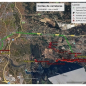 Cortes de carreteras por la  voladura de las torres de Compostilla