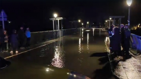 Desbordamiento del río Boeza en Bembibre 