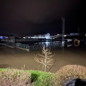 Desbordamiento del río Boeza en Bembibre 2