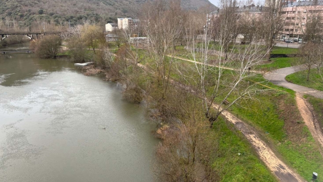 Desbordamiento del río Sil a su paso por Ponferrada 