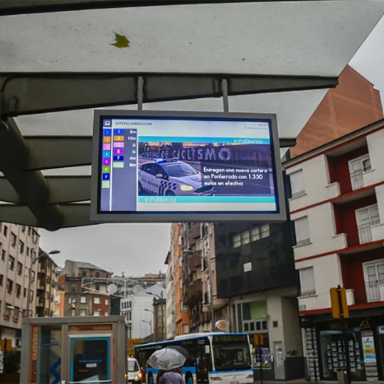 Pantallas autobuses urbanos Ponferrada