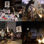 Collage quema entroido berciano Collage quema entroido berciano