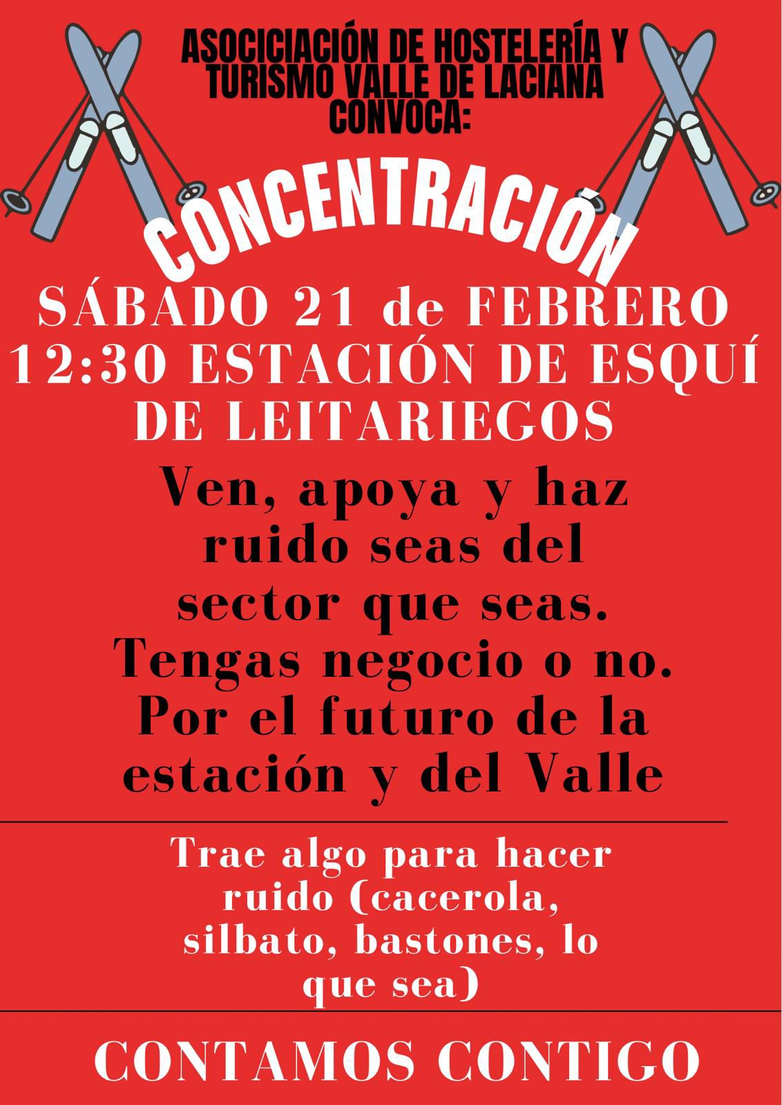 Concentración Asociación de Hosteleros Laciana