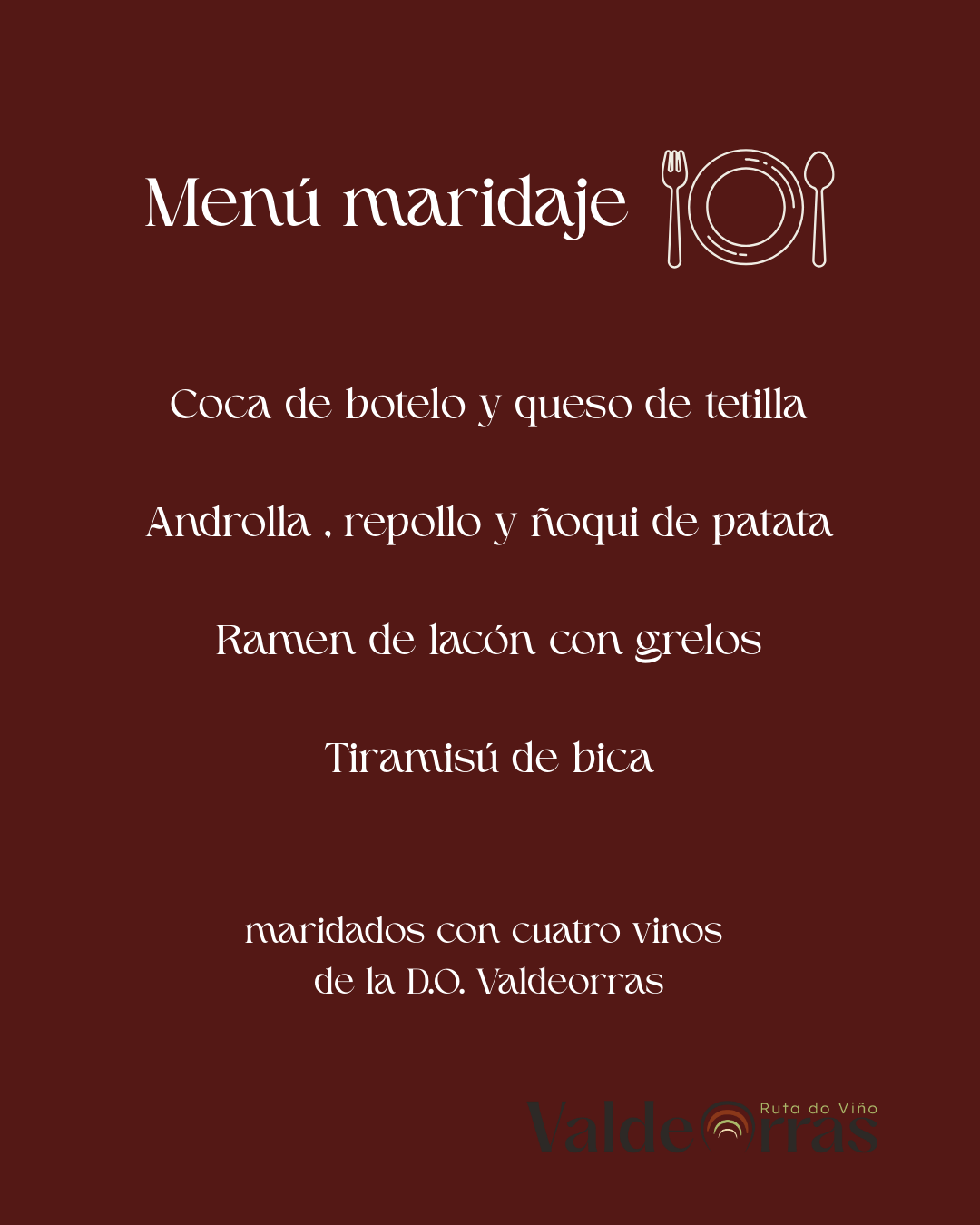 Menu maridaje Menu maridaje