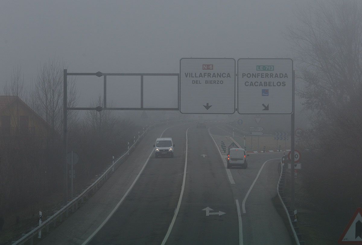 Niebla en las carreteras del Bierzo y León