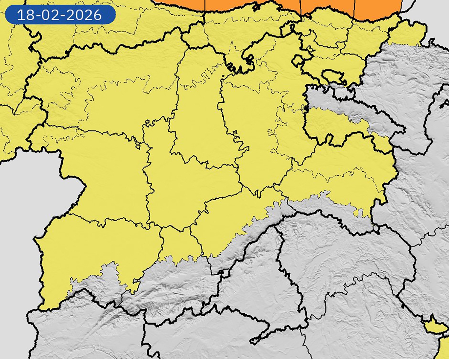 Alerta amarilla por viento y nevadas ante la borrasca Pedro Alerta amarilla por viento y nevadas ante la borrasca Pedro