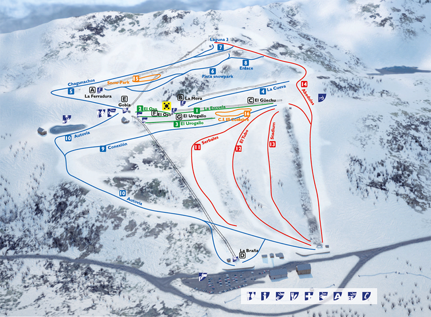 Plano de las pistas de Leitariegos