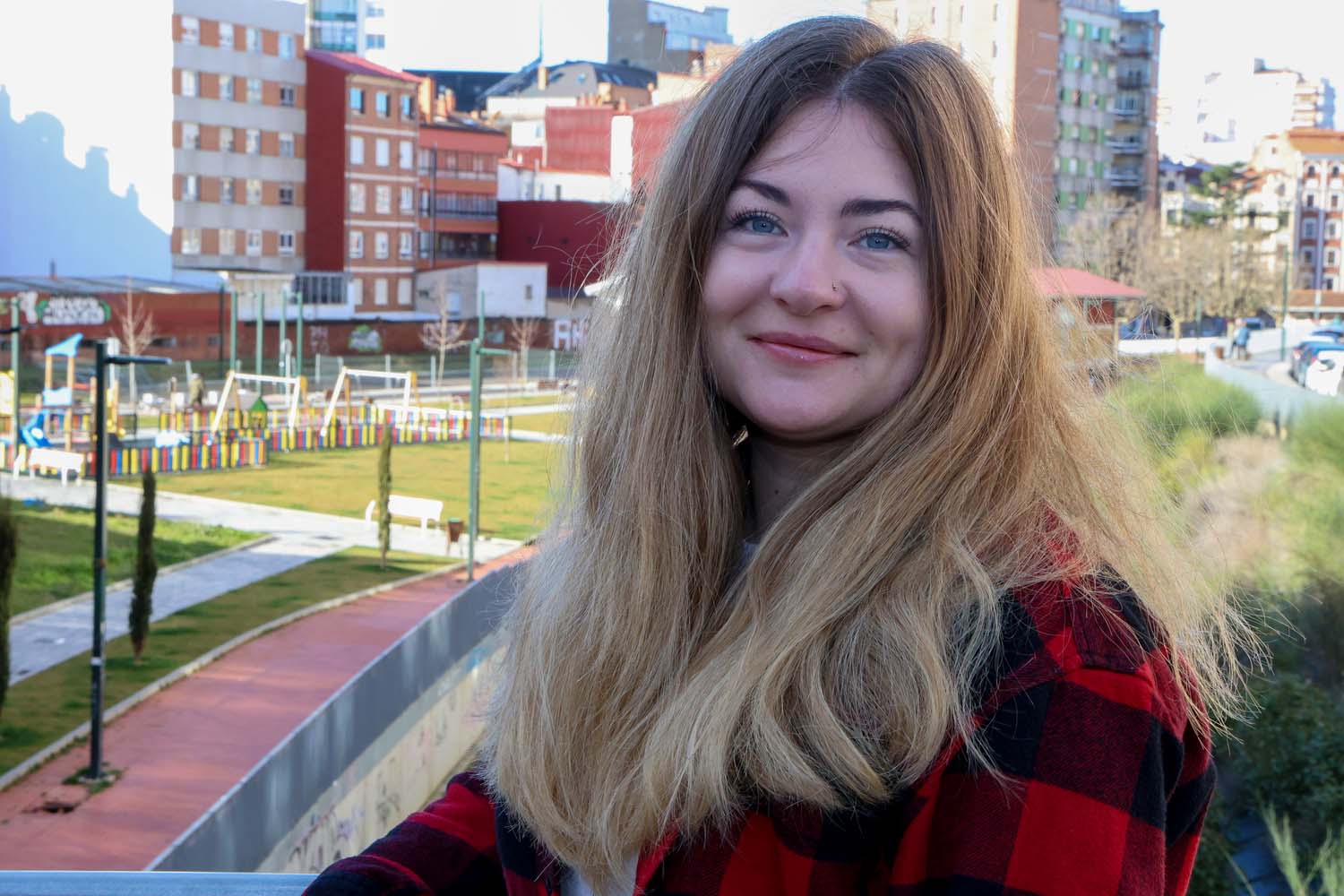 Carlos CampilloICAL. La Ukraniana Nadia en la ciudad de León donde vive 