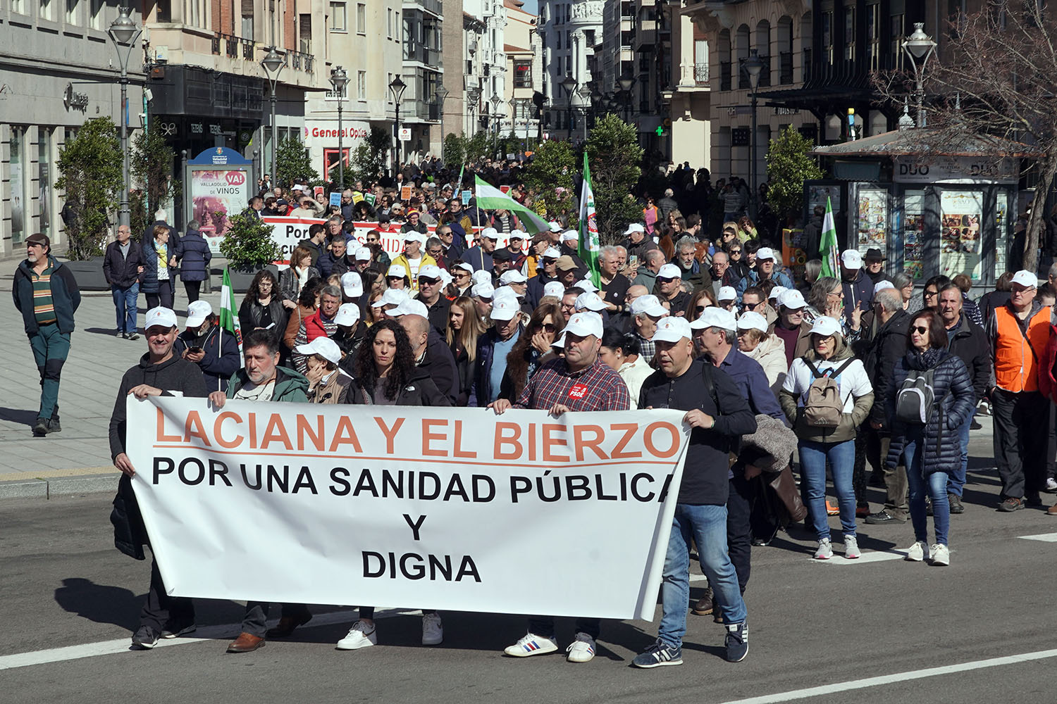 Rubén Cacho ICAL . Miles de personas participan en Valladolid en una manifestación por la Sanidad Pública .