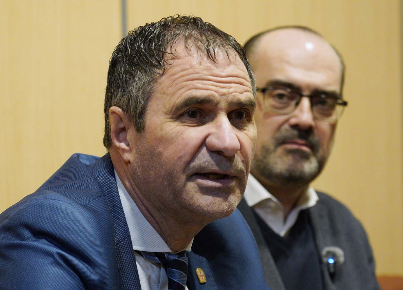 César Sánchez ICAL. El coordinador en Ponferrada de Partido Popular en León, Marco Morala (I), junto al candidato a las Cortes, Neftalí Fernández (D), durante su comparecencia para valorar la presencia el domingo de Sánchez César Sánchez ICAL. El coordinador en Ponferrada de Partido Popular en León, Marco Morala (I), junto al candidato a las Cortes, Neftalí Fernández (D), durante su comparecencia para valorar la presencia el domingo de Sánchez