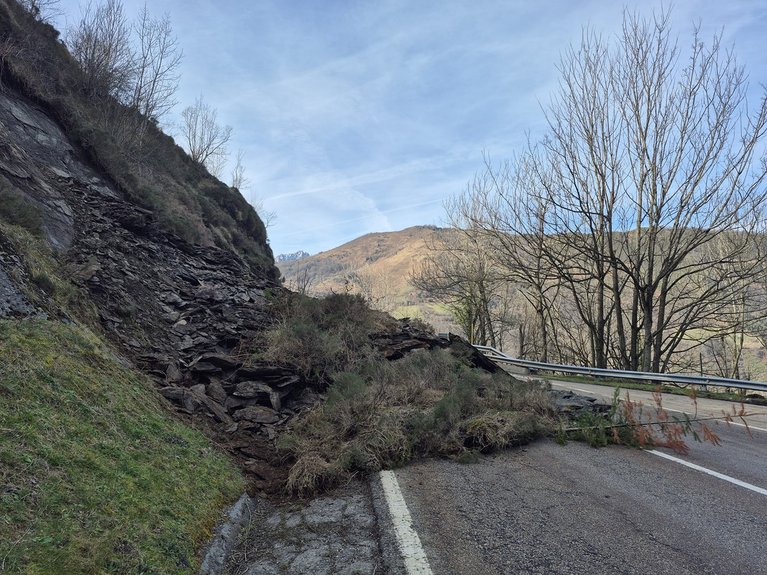 Desprendimiento en el Puerto de Pajares
