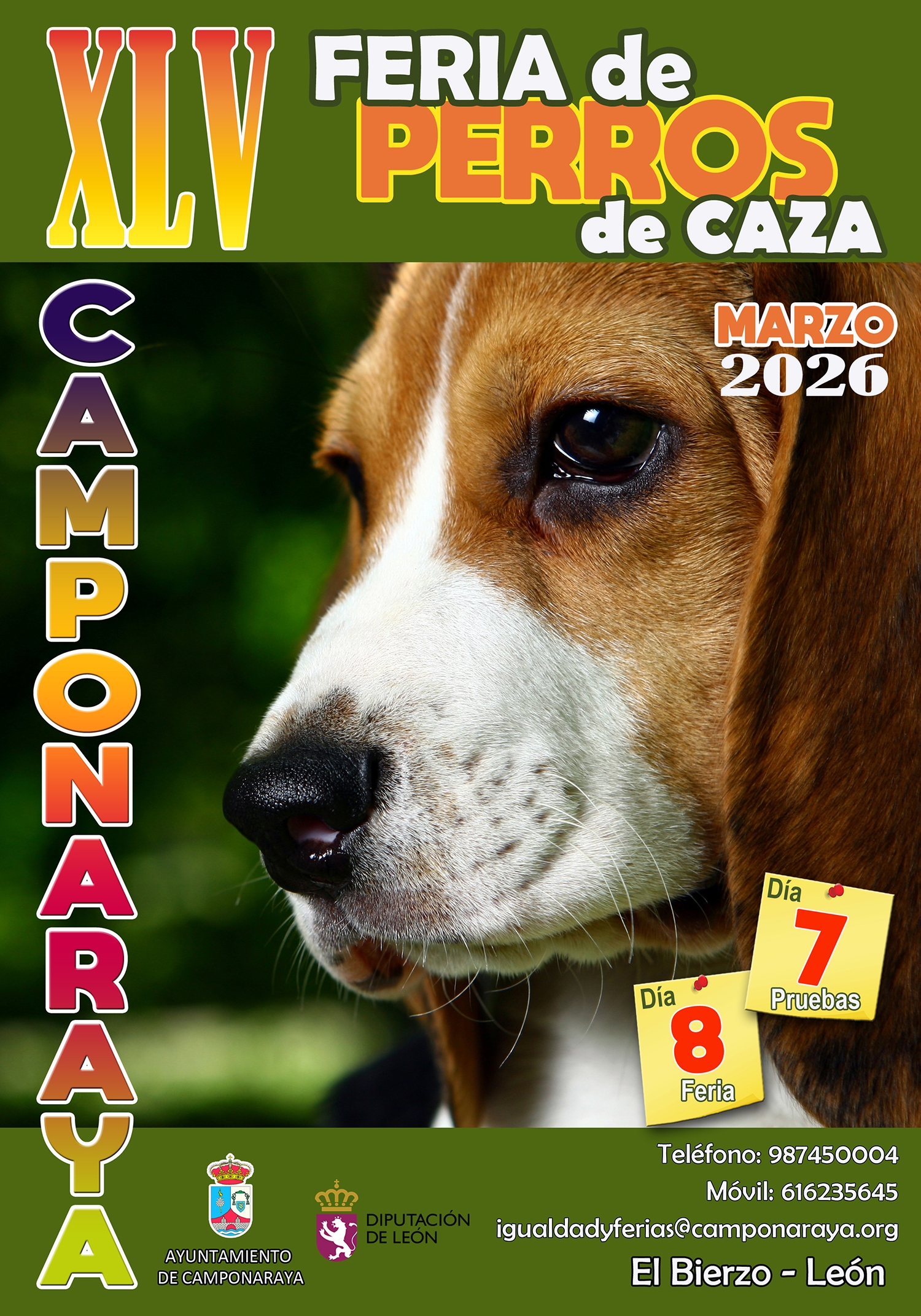 Cartel de la Feria de Perros de Caza de Camponaraya