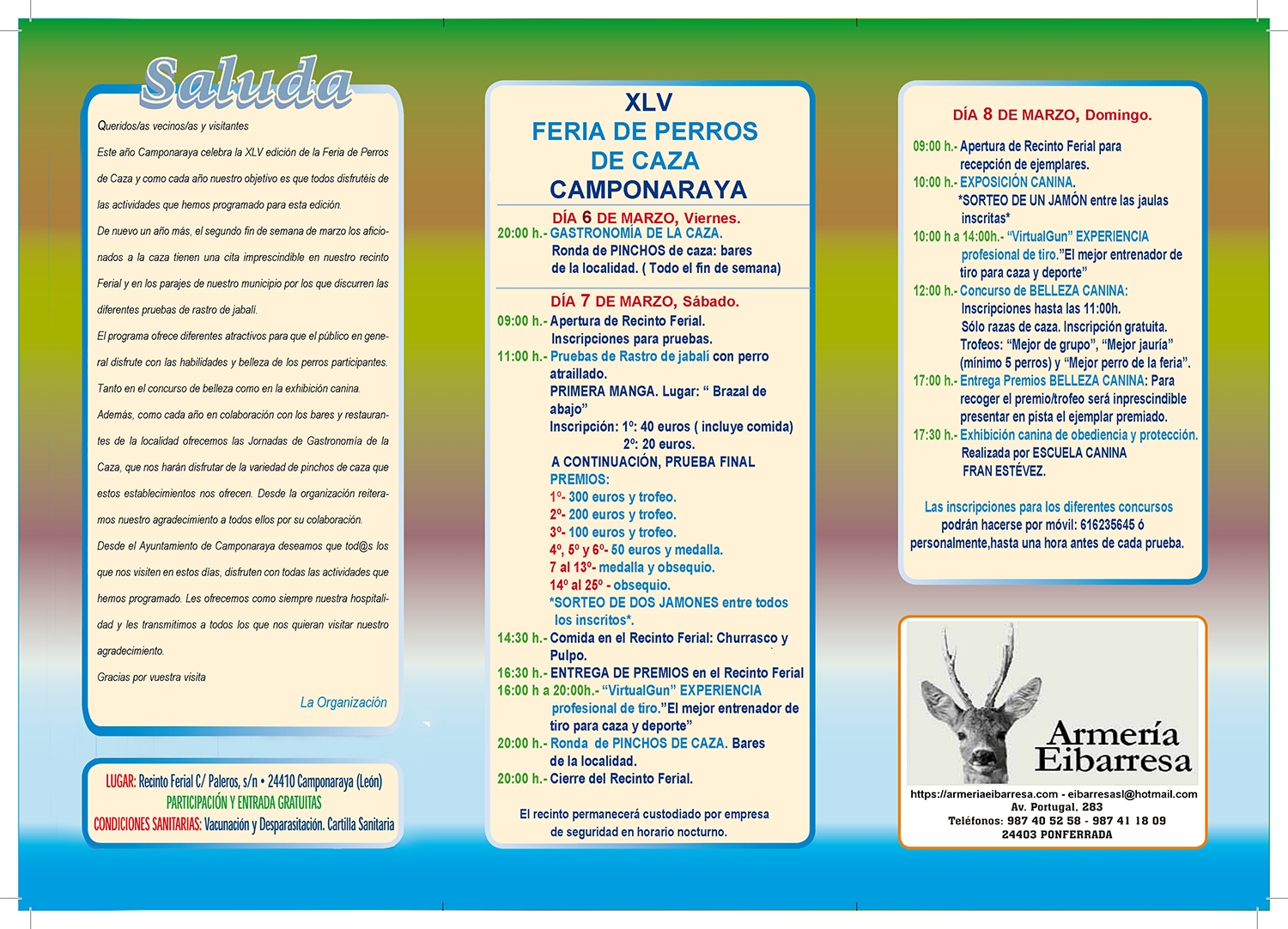 Programa de la Feria de Perros de Caza de Camponaraya