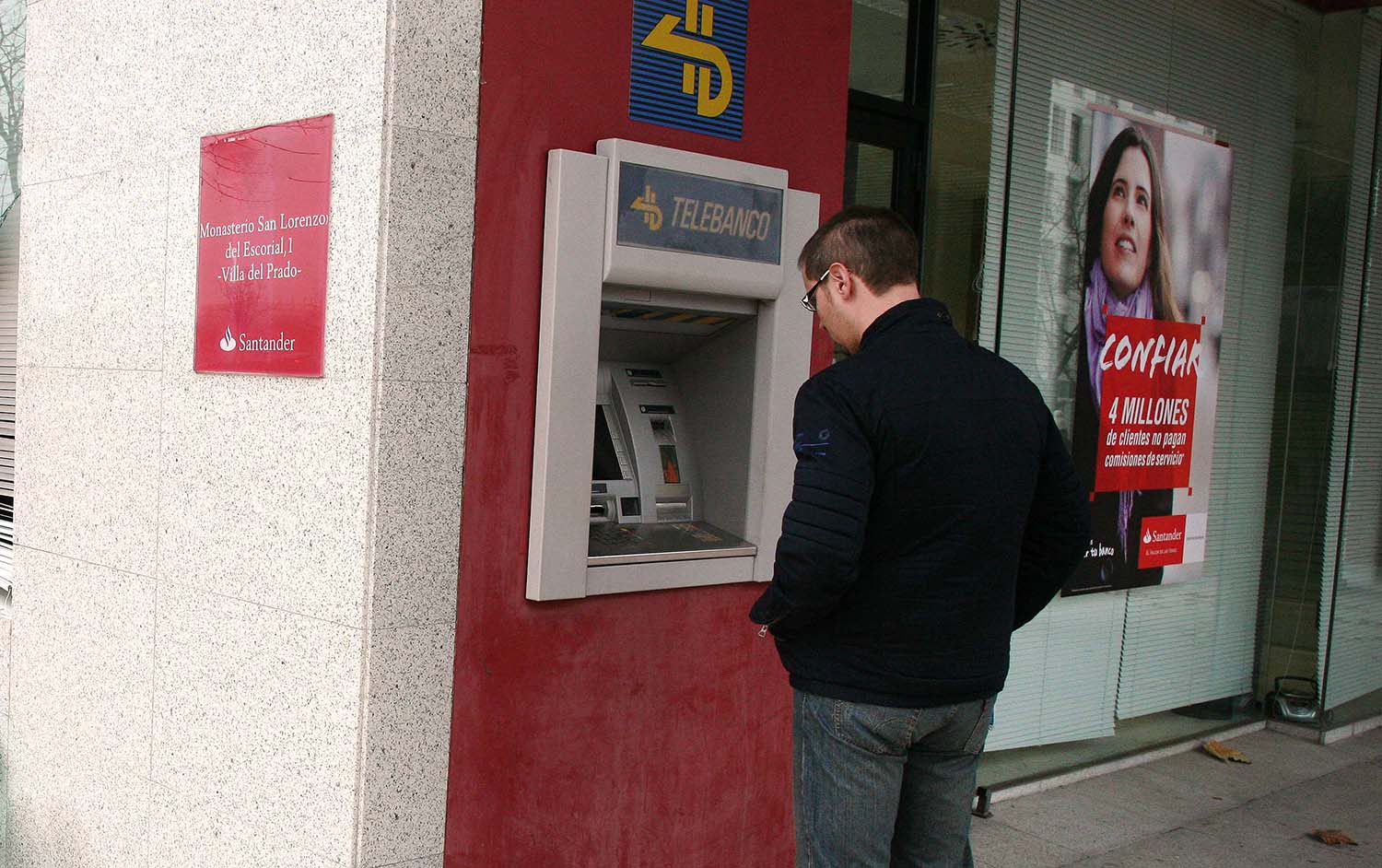 Cajero automático de un banco