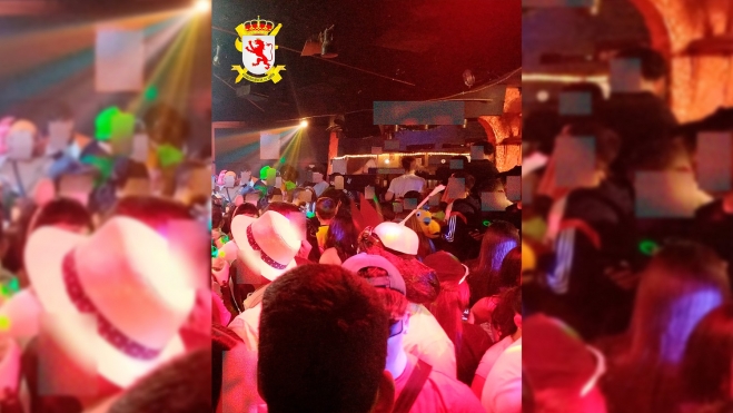 Desalojada una discoteca del Bierzo por duplicar su aforo: Menores, fumadores y drogas en su interior | Foto: Guadia Civil de León