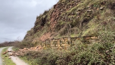 Derrumbe de la muralla de Castro Ventosa