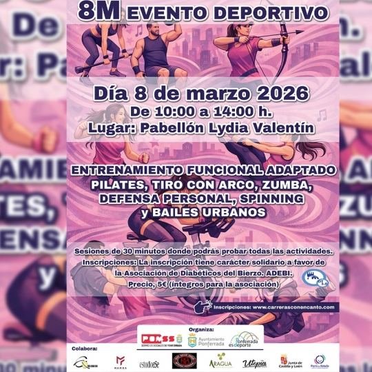 Cartel por el día del 8M en Ponferrada