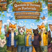 Cartel de la quedada Therian en Ponferrada