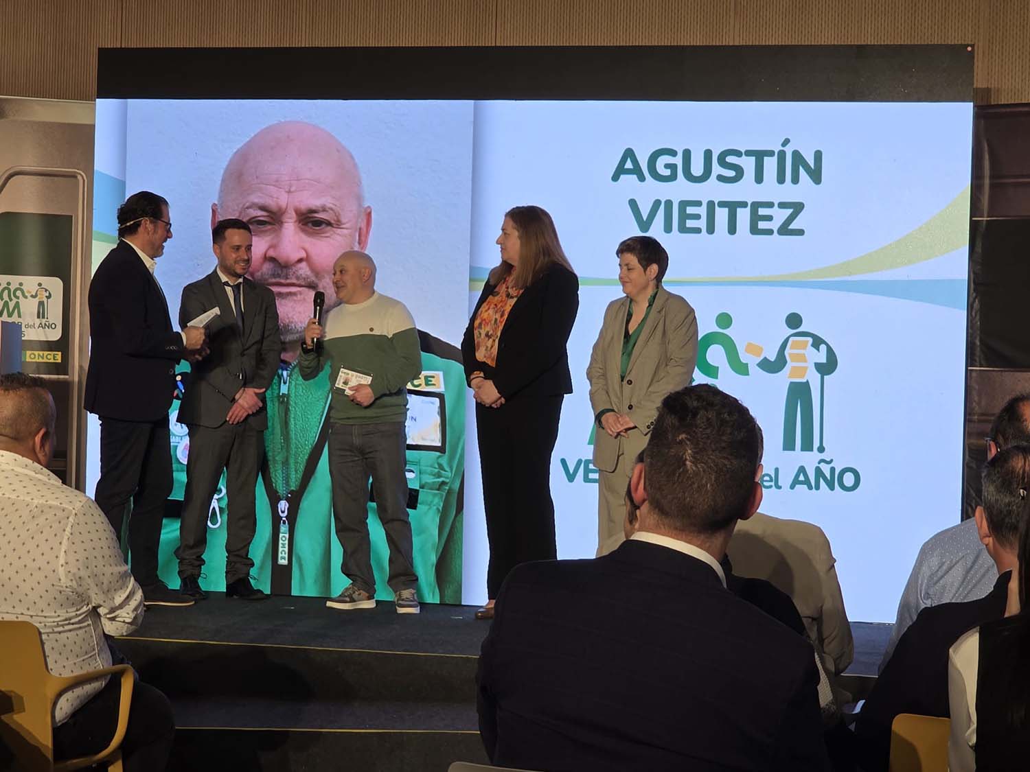 Agustín Vieitez durante la gala de premios