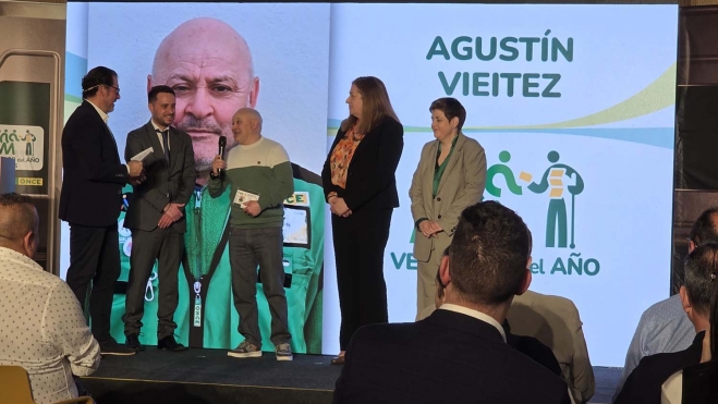 Agustín Vieitez durante la gala de premios Agustín Vieitez durante la gala de premios