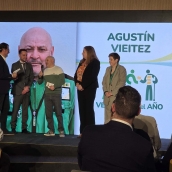 Agustín Vieitez durante la gala de premios