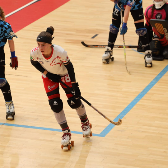 Bembibre Hockey en un partido. Mila García Bembibre Hockey en un partido. Mila García