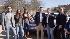 Rubén Cacho / ICAL. -El candidato del Partido Popular de Castilla y León a la reelección como Presidente de la Junta, Alfonso Fernández Mañueco, clausura en Segovia, el acto de presentación autonómica de la caravana electoral
