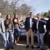 Rubén Cacho / ICAL. -El candidato del Partido Popular de Castilla y León a la reelección como Presidente de la Junta, Alfonso Fernández Mañueco, clausura en Segovia, el acto de presentación autonómica de la caravana electoral