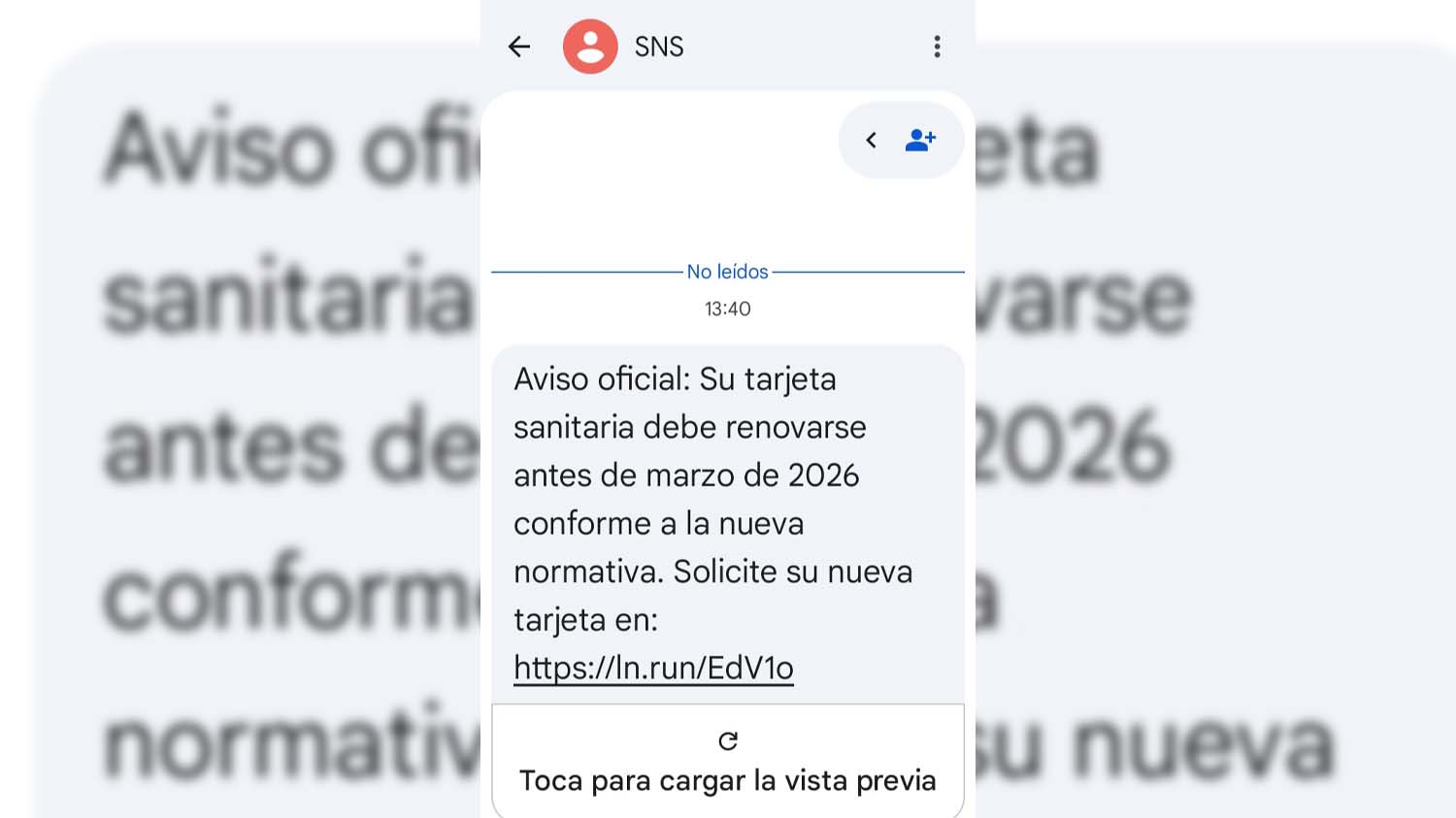 Intento de estafa del que alerta Sacyl