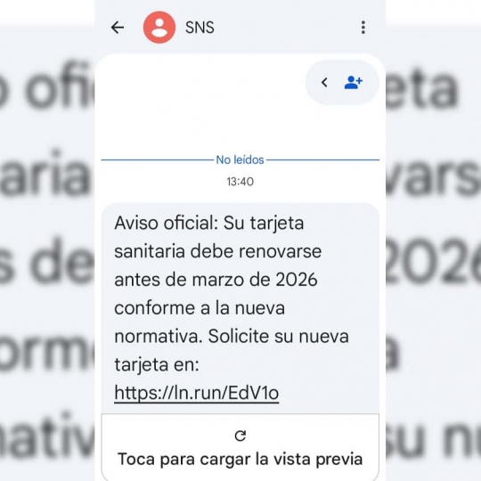 Intento de estafa del que alerta Sacyl