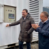 Visita del presidente de la Diputación de León a Fuentes de Invierno para la gestión conjunta de las estaciones de esqui