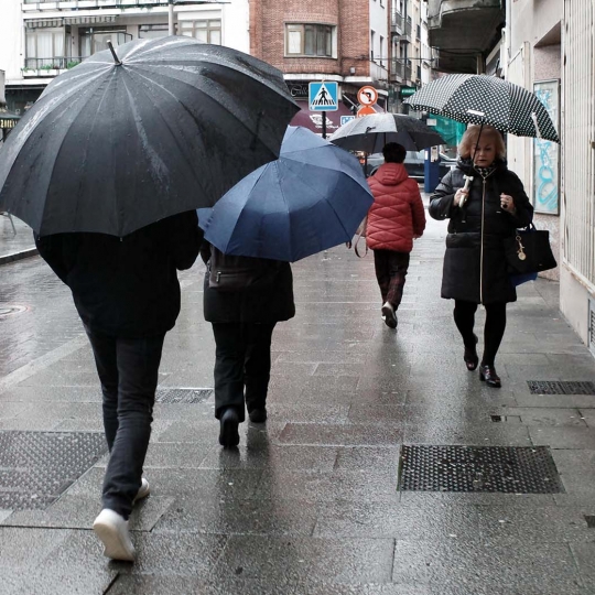 César Sánchez ICAL. Día de intensa lluvia en Ponferrada