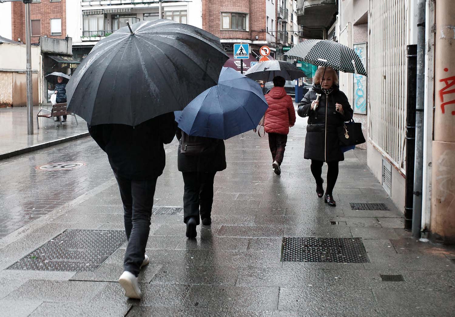 César Sánchez ICAL. Día de intensa lluvia en Ponferrada
