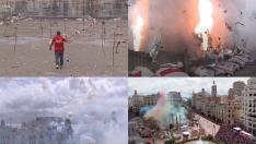 Mascleta de Pibierzo en las Fallas de Valencia