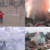Mascleta de Pibierzo en las Fallas de Valencia