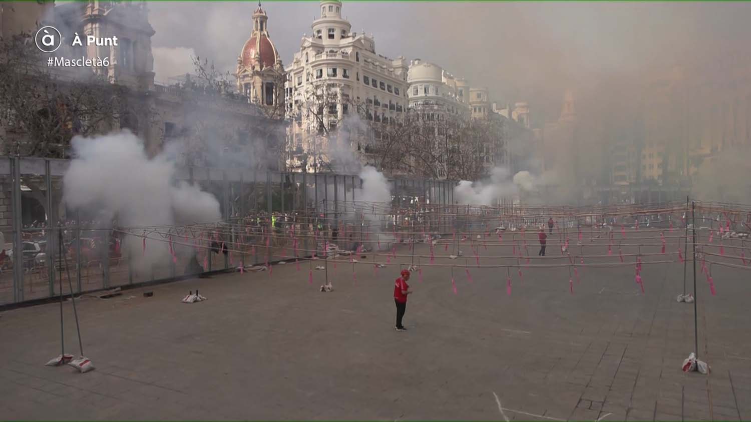 Mascleta de Pibierzo en las Fallas de Valencia