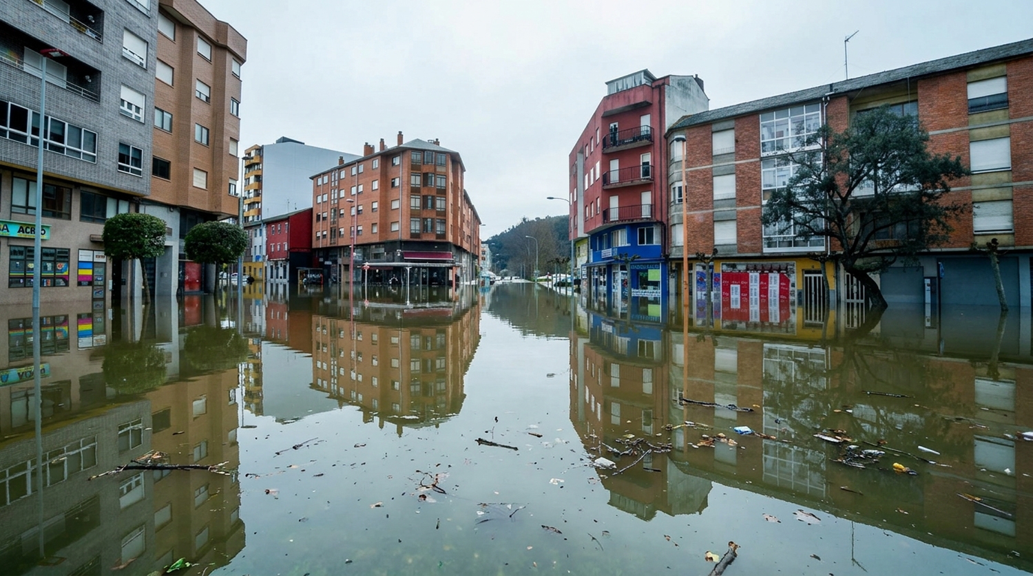 Flores del Sil inundado (Imagen generada con IA)