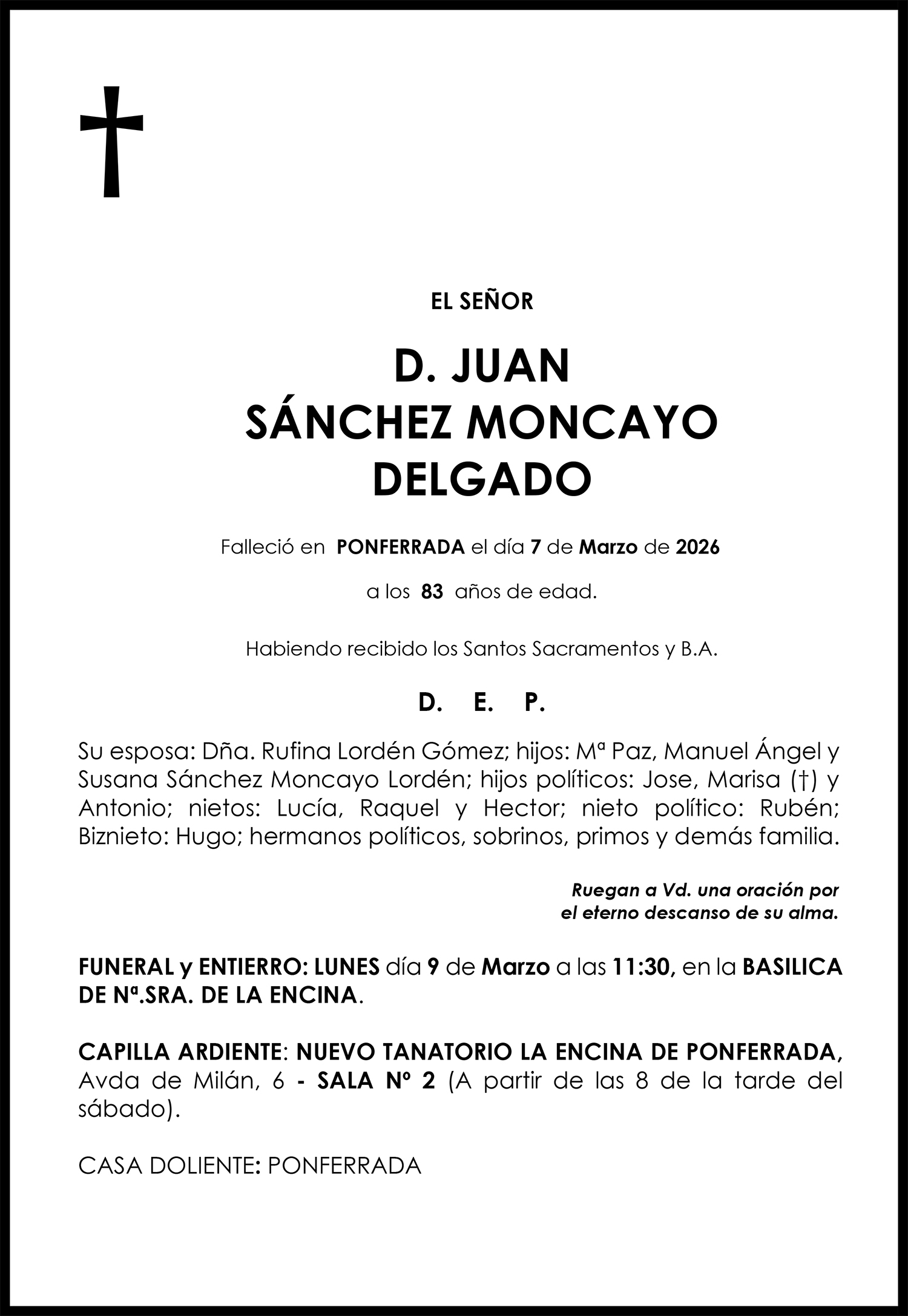 JUAN SÁNCHEZ MONCAYO DELGADO