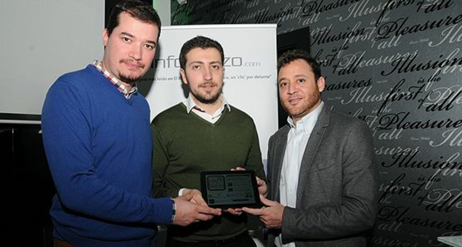 (de izq. a der.) Dir de programación, Carlos Turrado, Fundador y CEO de InfoBierzo, Diego Fernández y Dir. Proyectos BQ, Miguel A. Gómez