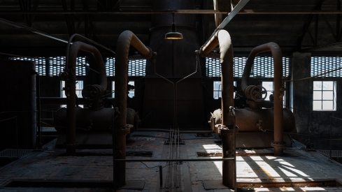 Tuberías de la sala de calderas de la MSP | Foto: Museo de la Energía