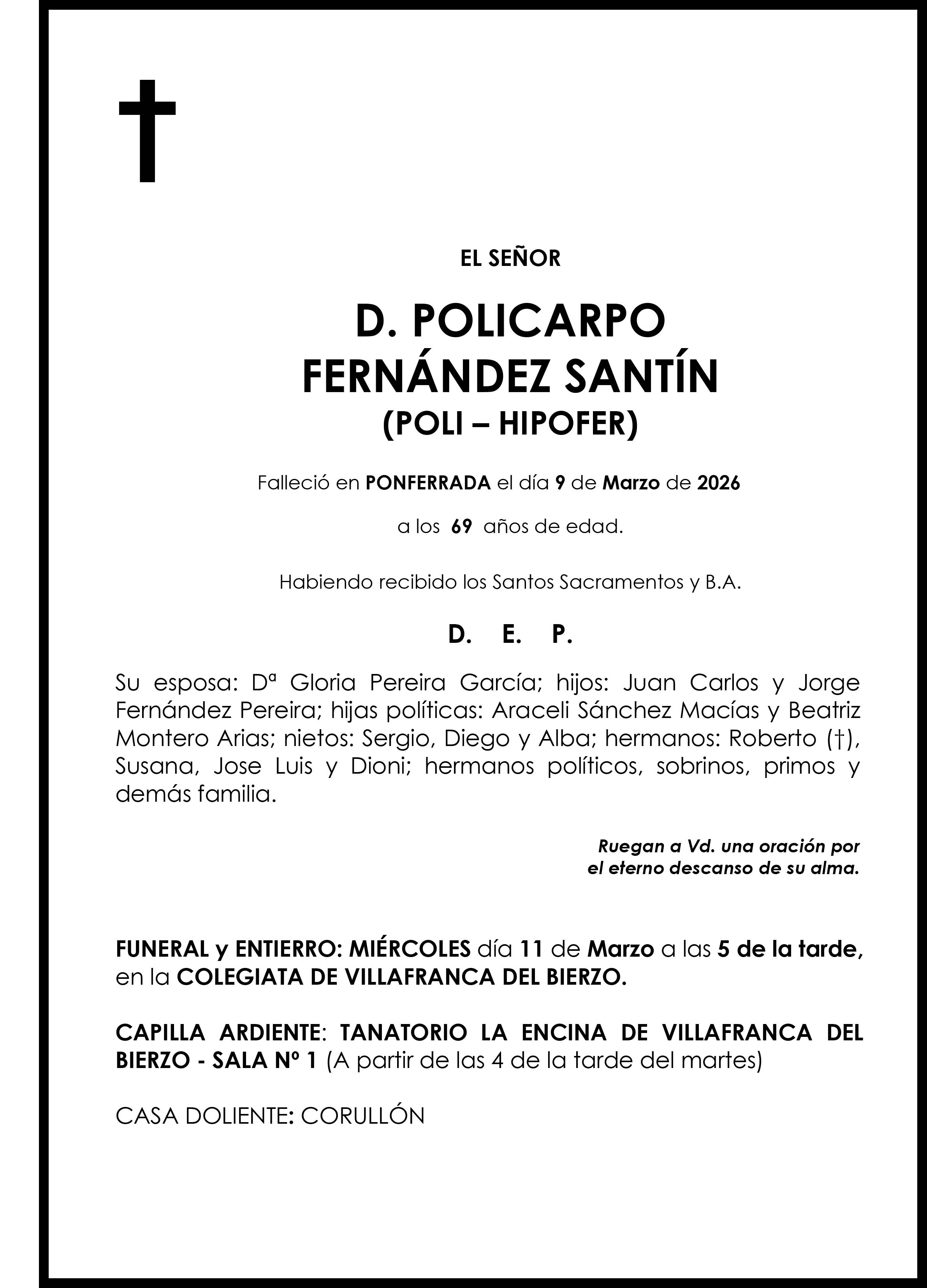 POLICARPO FERNÁNDEZ SANTÍN POLI