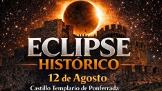 Actividades del eclipse solar en el Castillo de Ponferrada. Astrobierzo 