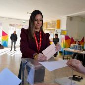 Nuria Rubio abre la jornada electoral en León defendiendo al PSOE como “el partido del cambio”