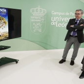 La vicerrectora del Campus del Bierzo de la ULE, Pilar Marqués, y el vicerrector de Investigación y Transferencia, Santiago Gutiérrez, durante la presentación de Expociencia 2026 | César Sánchez (ICAL) 