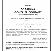 BALBINA GONZALEZ GONZALEZ
