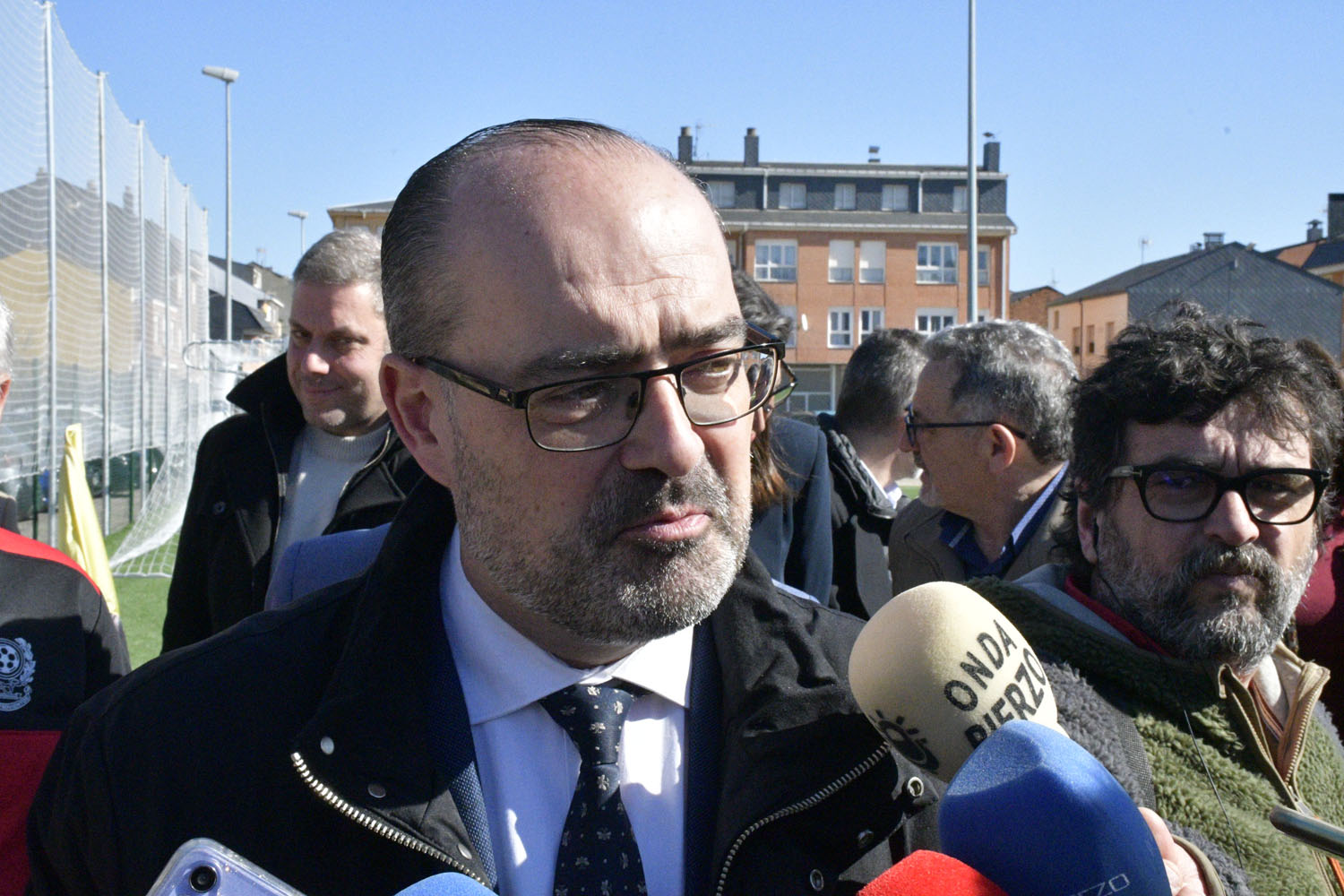 Marco Morala durante la prsentación del nuevo campo de fútbol | Dani Merino (InfoBierzo)