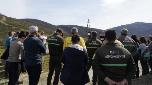 César Sánchez / ICAL. Homenaje al bombero forestal soriano, Nacho Rumbao, fallecido el 17 de agosto en Espinoso de Compludo (Ponferrada), durante las labores de extinción del incendio de Llamas de Cabrera 