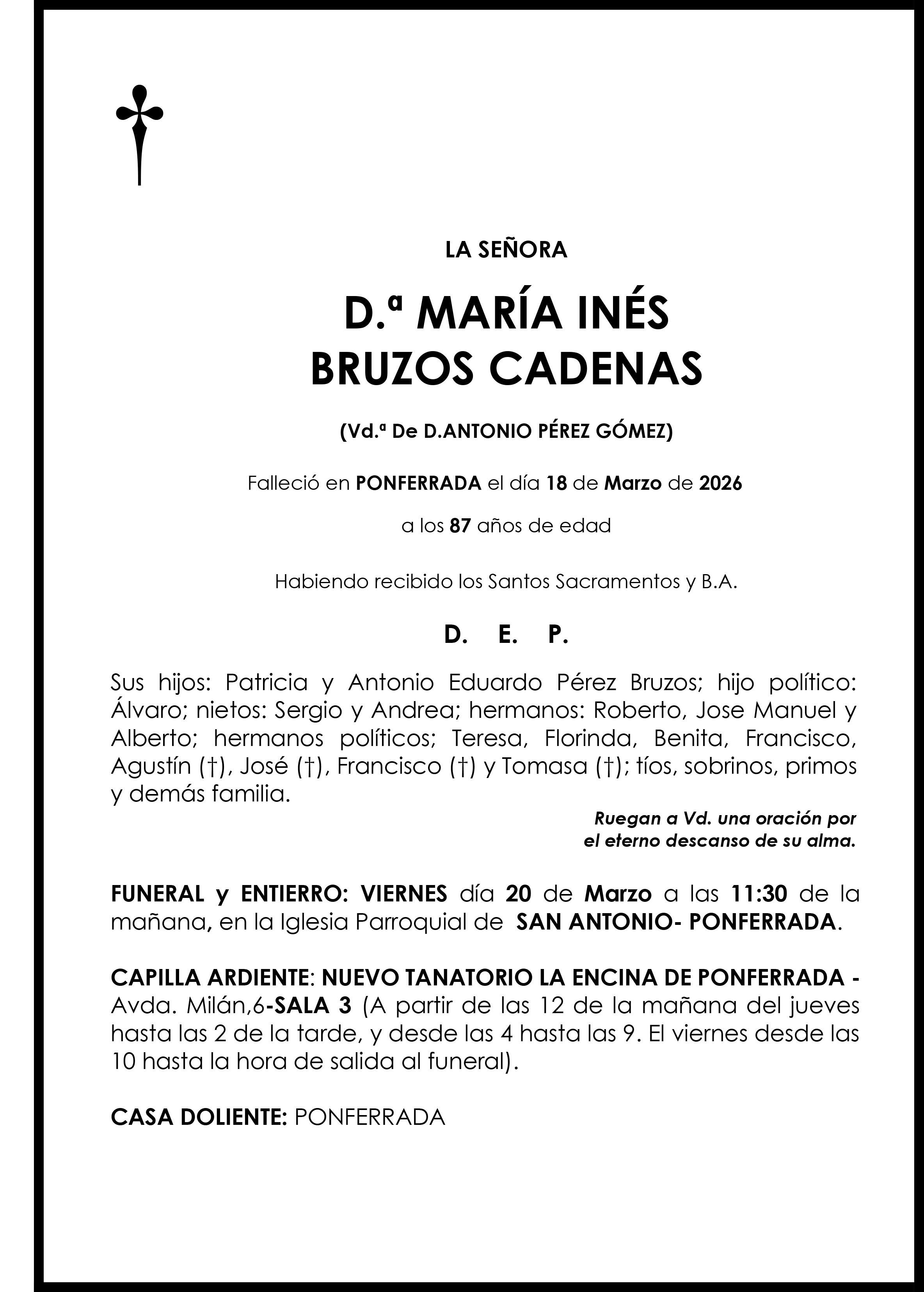 MARIA INES BRUZOS CADENAS
