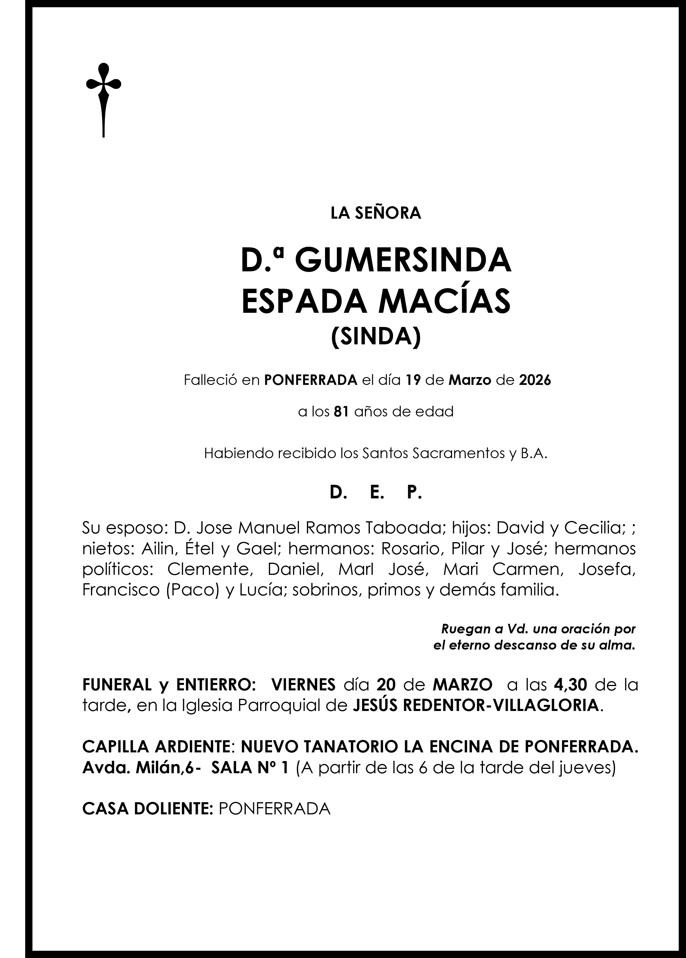 GUMERSINDA ESPADA MACIAS