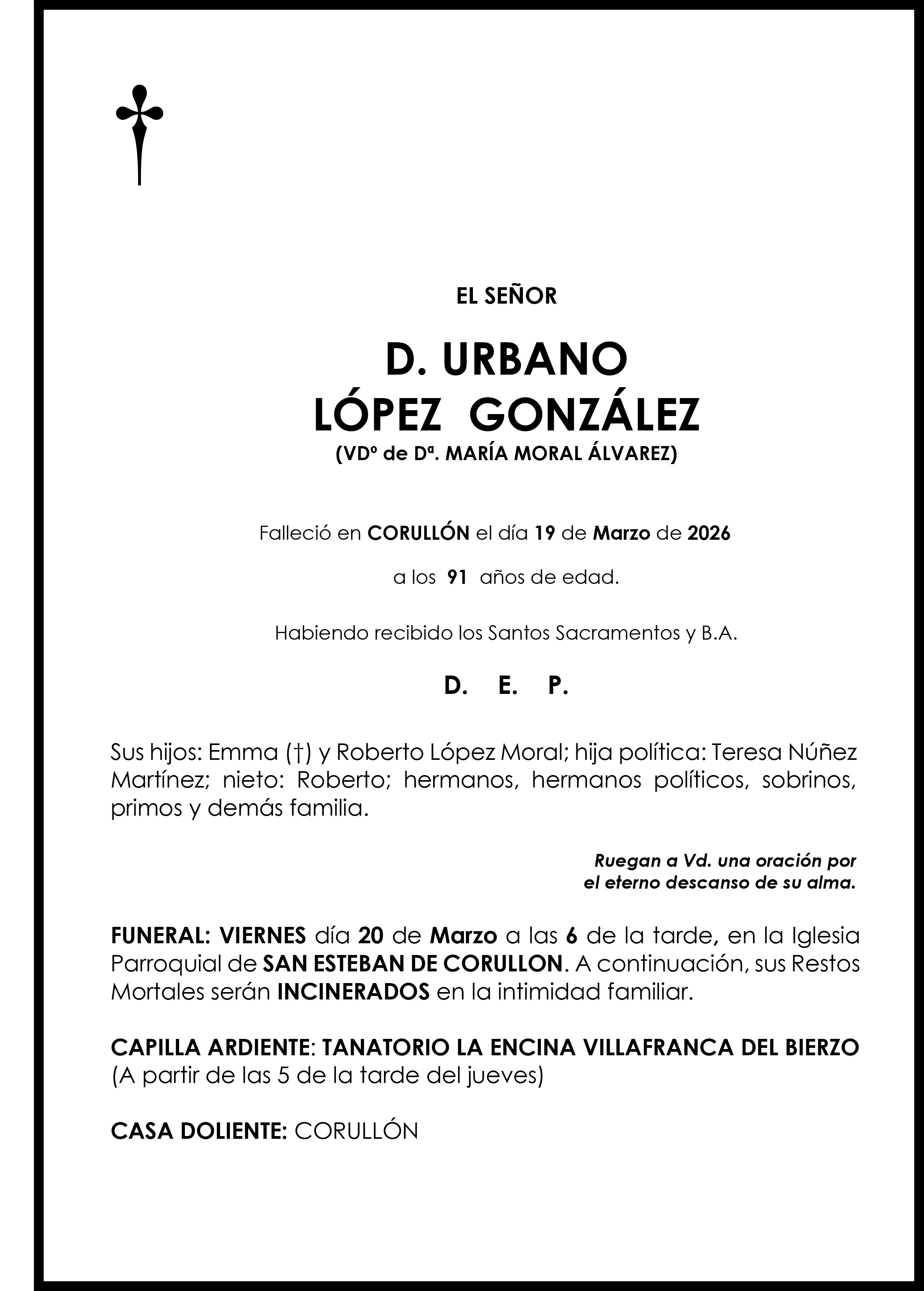 URBANO LÓPEZ GONZÁLEZ